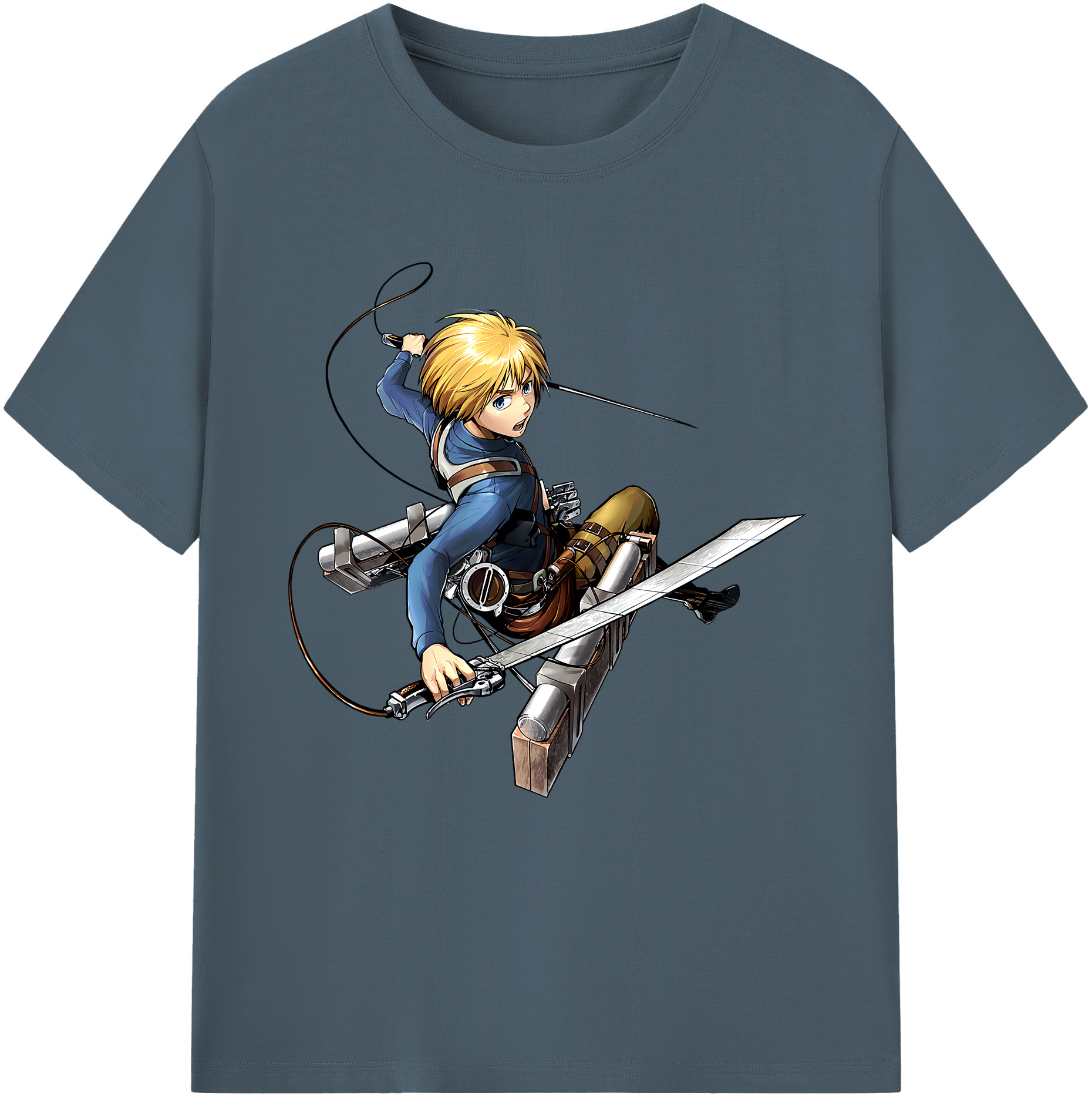 （画像用） 進撃の巨人 アルミン·アルレルト Attack on Titan Armin Arlert 綿100％半袖Tシャツ（フロントプリント）